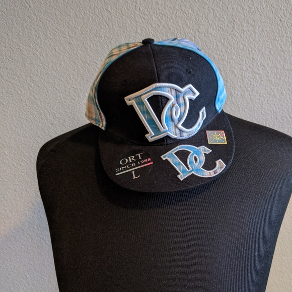 Washington DC Teal Blue Embroidered Flat Brim Ball - Picture 1 of 4